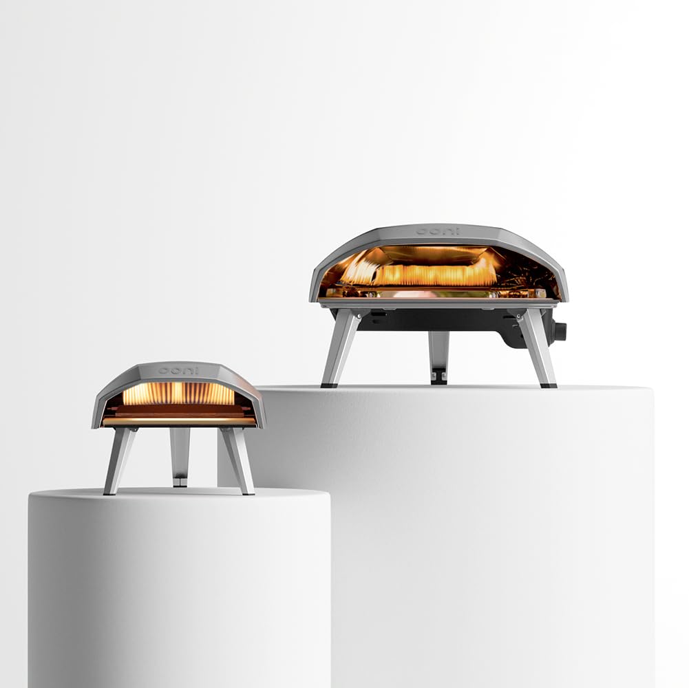 Ooni Koda 12 Gas Pizzaofen – 50 mBar Outdoor Pizzaofen – Gartenofen für Grillen, Kochen und Backen – Gartenofen für Pizzas – Pizza Oven – Kocht Pizzen in nur 60 Sekunden - (DE|AT- 50 mBar)
