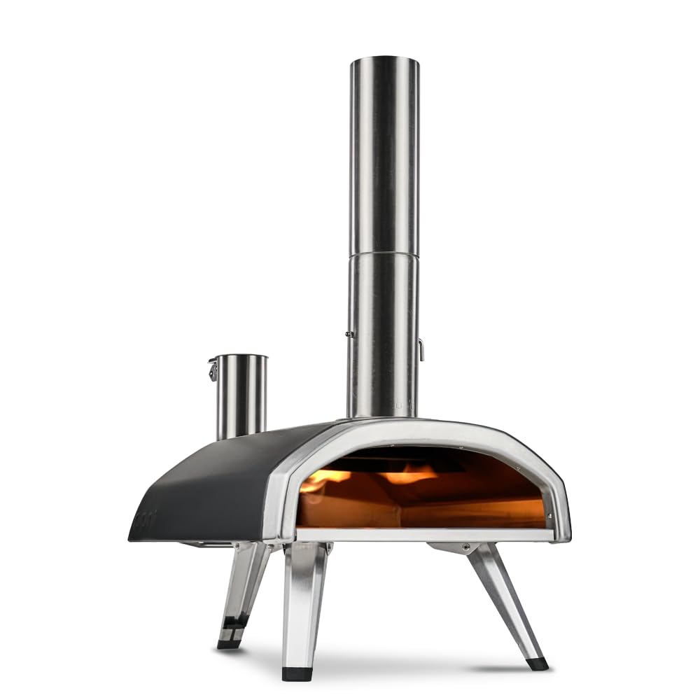 Ooni Fyra 12 Holzpellet Pizzaofen – Outdoor Pizzaofen – Gartenofen für Grillen, Kochen und Backen – Tragbarer Pizzaofen mit Holzfeuerung – Pizza Oven – Kocht Pizzen in nur 60 Sekunden