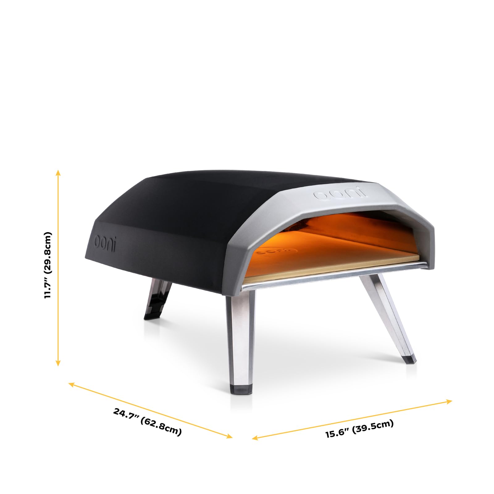 Ooni Koda 12 Gas Pizzaofen – 50 mBar Outdoor Pizzaofen – Gartenofen für Grillen, Kochen und Backen – Gartenofen für Pizzas – Pizza Oven – Kocht Pizzen in nur 60 Sekunden - (DE|AT- 50 mBar)