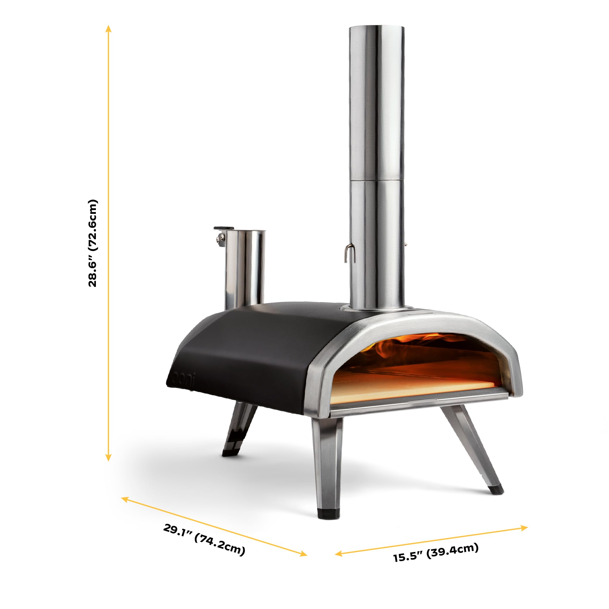 Ooni Fyra 12 Holzpellet Pizzaofen – Outdoor Pizzaofen – Gartenofen für Grillen, Kochen und Backen – Tragbarer Pizzaofen mit Holzfeuerung – Pizza Oven – Kocht Pizzen in nur 60 Sekunden