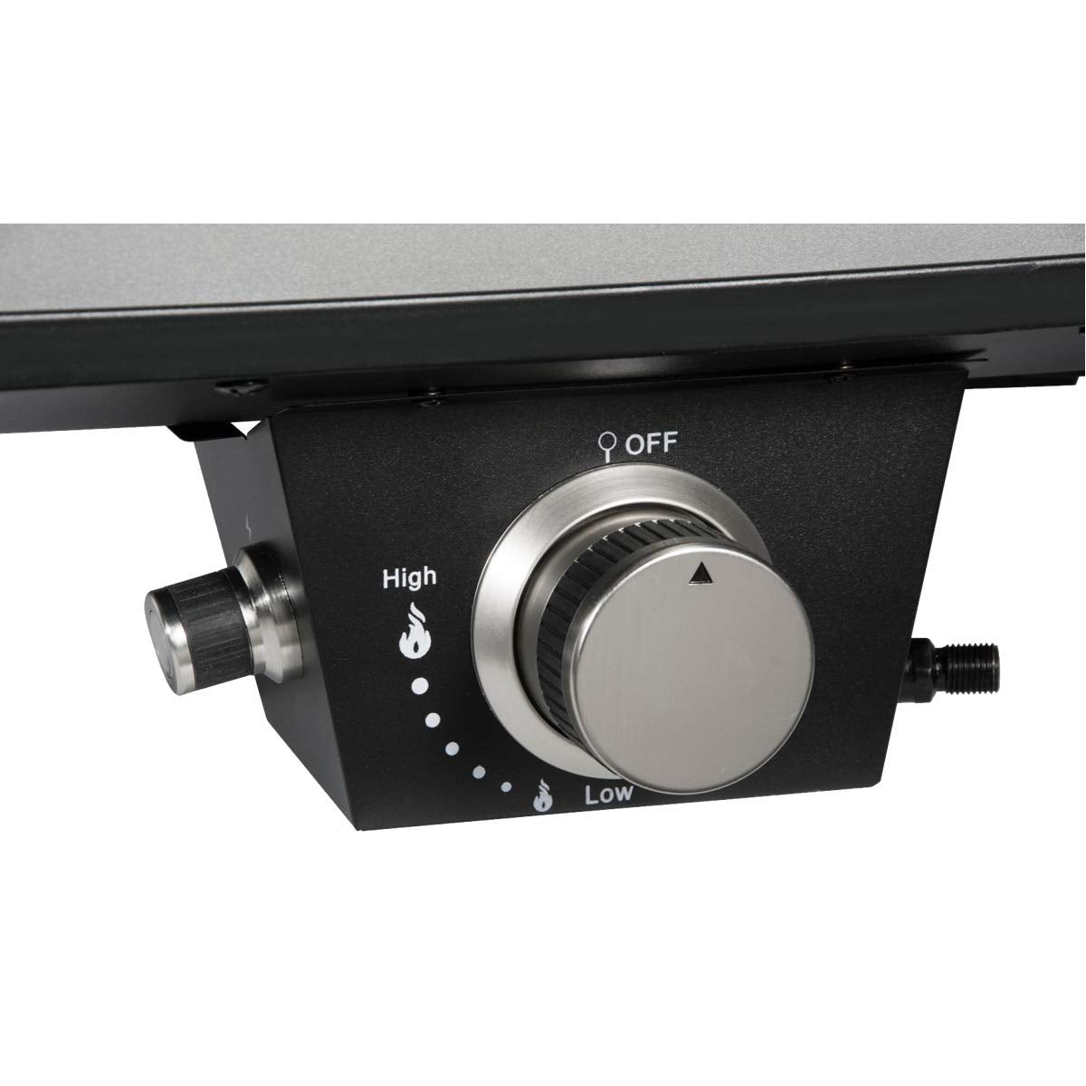 cozze - 90346 17" Gas Pizza Ofen | Pizzaofen mit Pizzastein | Gasgrill bis 400°Grad | mit 42,50 x42,50 cm Pizzastein | Geeignet für Terrasse, Balkon und Garten | 8kW, Black